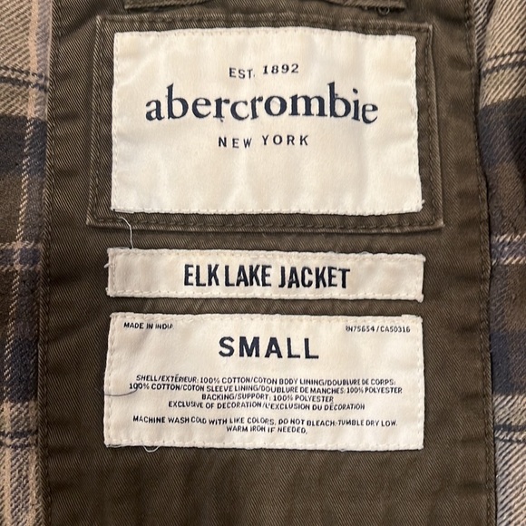 Abercrombie SMALL  elk lake jacket military - Picture 3 of 8